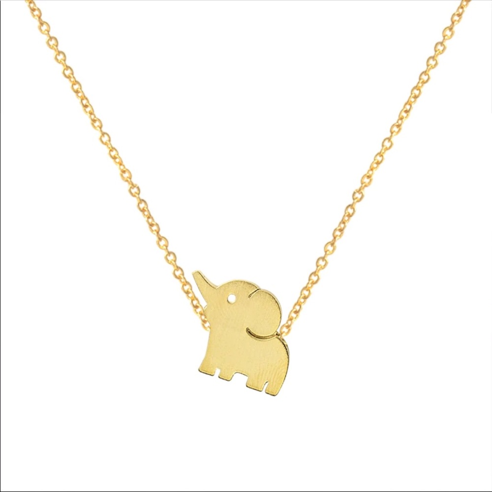 Beautiful Gold Plated Elephant Dainty Necklace